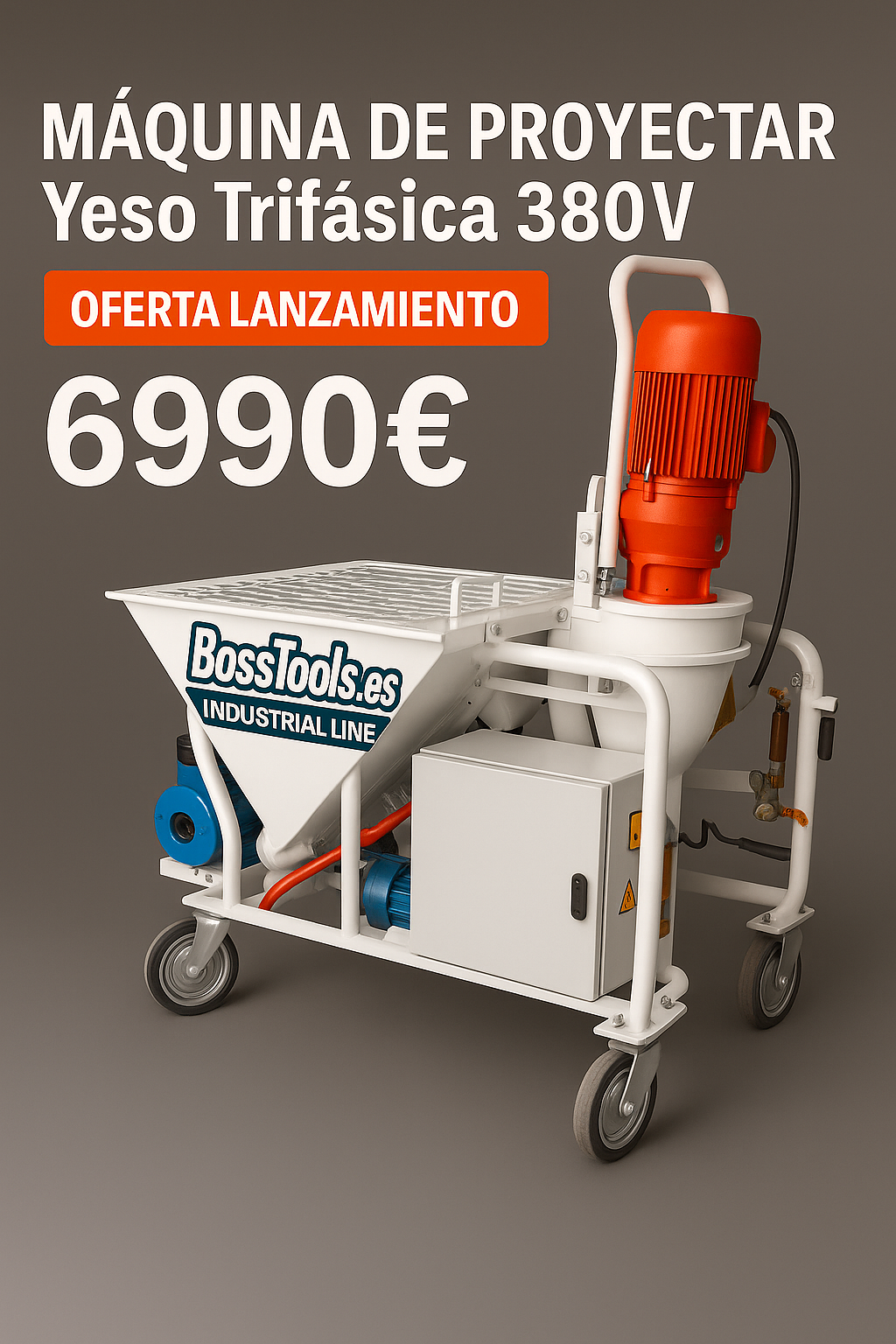 Máquina de Proyectar Yeso Trifásica 380V